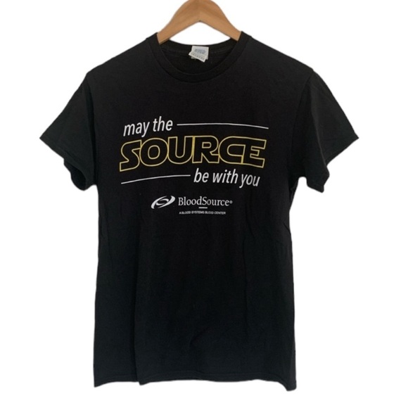 Tops - May the source be with you | Logo short sleeve tee shirt adult size small